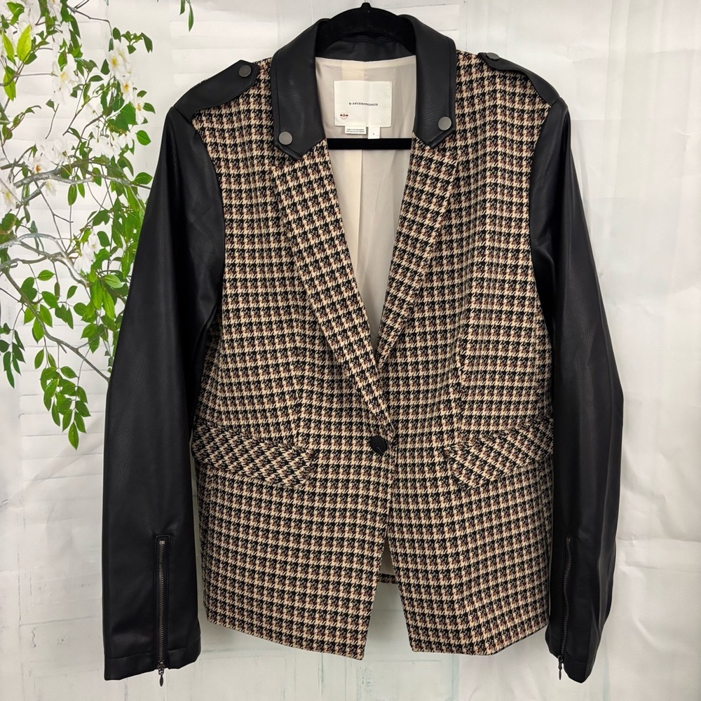 Anthropologie Fabric Mix Blazer